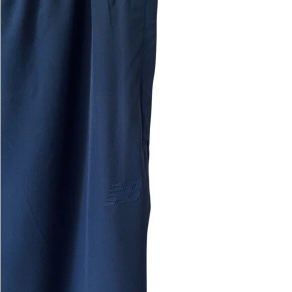 New Balance Blue Athletic Trackpants Pockets Performance Logo Blokecore Large - Picture 6 of 14